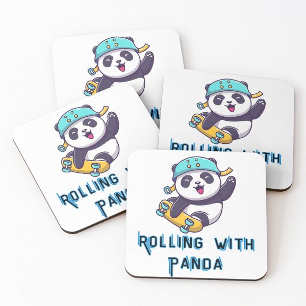 Item preview, Rolling with Panda Tee, Urban Jungle Thrills, Skate Park Edition Gift designed and sold by Terry-Salsa.