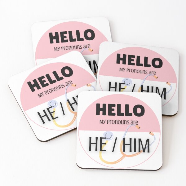 Item preview, Pronoun Badge for Healthcare Professionals | HE/HIM designed and sold by TheFamilyVan.