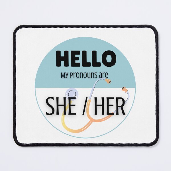 Item preview, Pronoun Badge for Healthcare Professionals | SHE/HER designed and sold by TheFamilyVan.