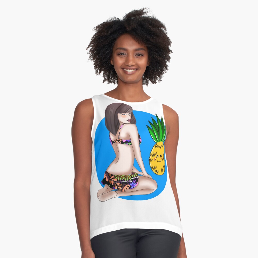 Item preview, Sleeveless Top designed and sold by VintageEmpire.