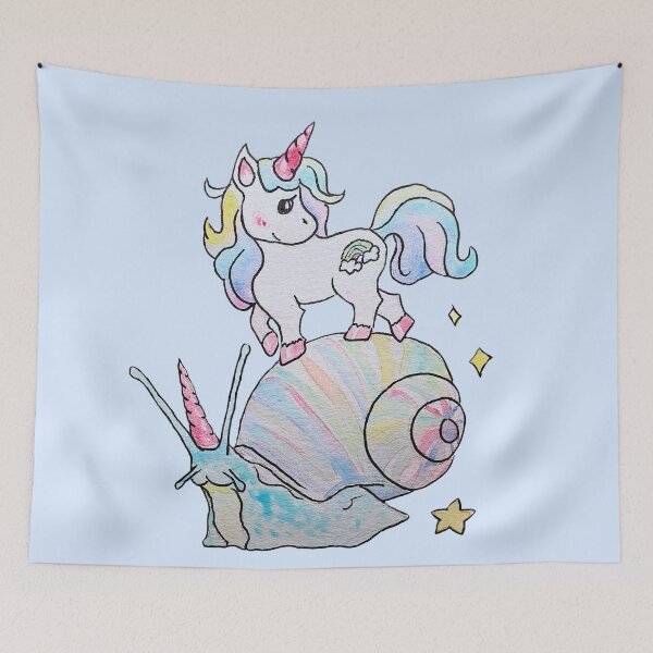 Item preview, Unicorn snail designed and sold by mimberart.