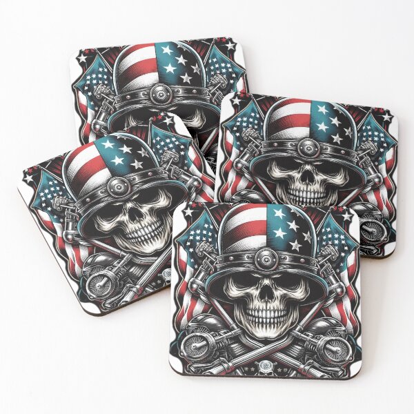 Item preview, American Skull Veteran designed and sold by Biker Gramps Gear.