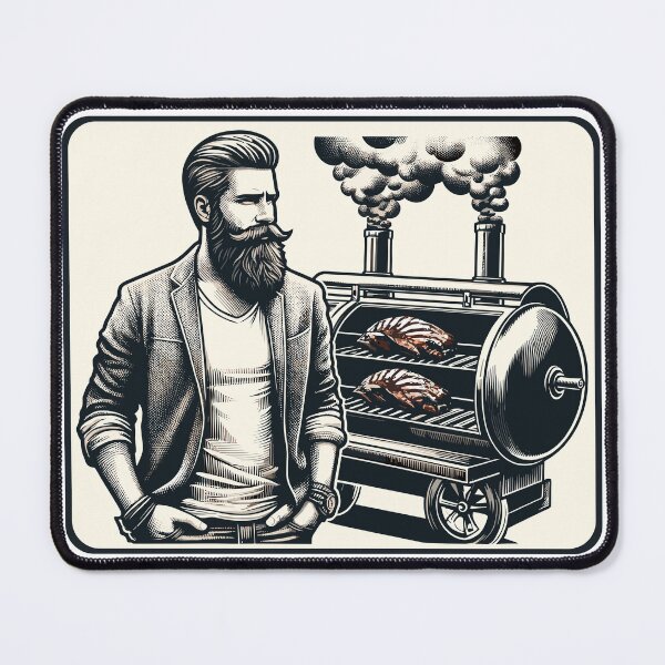 Item preview, Real Men Smell Like Barbecue BBQ Grill Smoker designed and sold by TKsTees.