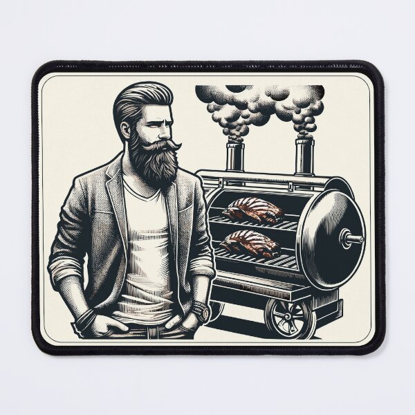 Item preview, Real Men Smell Like Barbecue BBQ Grill Smoker designed and sold by TKsTees.