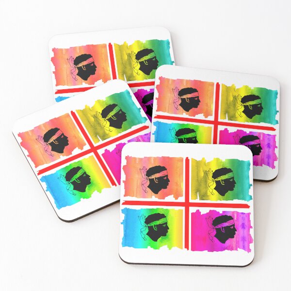 Item preview, Sardegna - Sardinia flag - Bandiera Sarda - 4 Mori Pop Art Rainbow designed and sold by miskaralise.