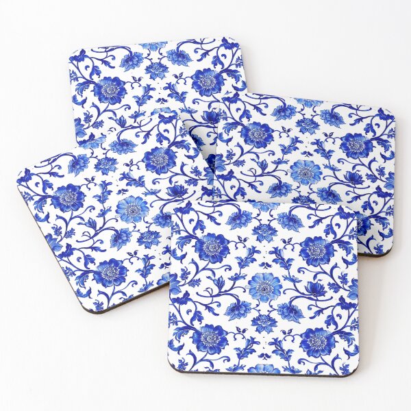 Item preview, Royal Delft Blue Flower Pattern designed and sold by GrinGalore.