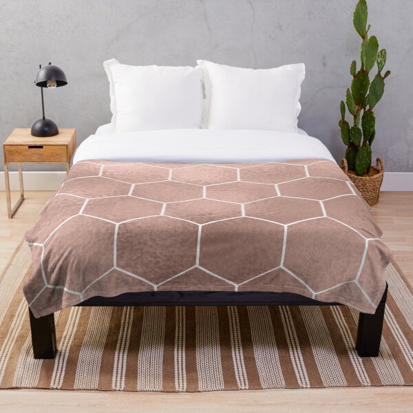 Item preview, New York pink - rose gold hexagons designed and sold by peggieprints.