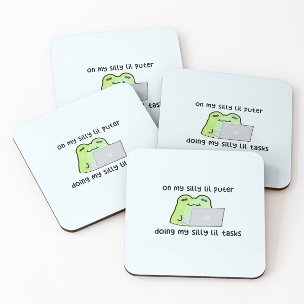 Item preview, Silly Computer Frog designed and sold by Freckled Frog Studio.