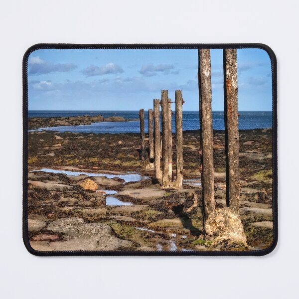 Item preview, Groynes across the rock pools at Whitley Bay designed and sold by RosRidleyPhoto.