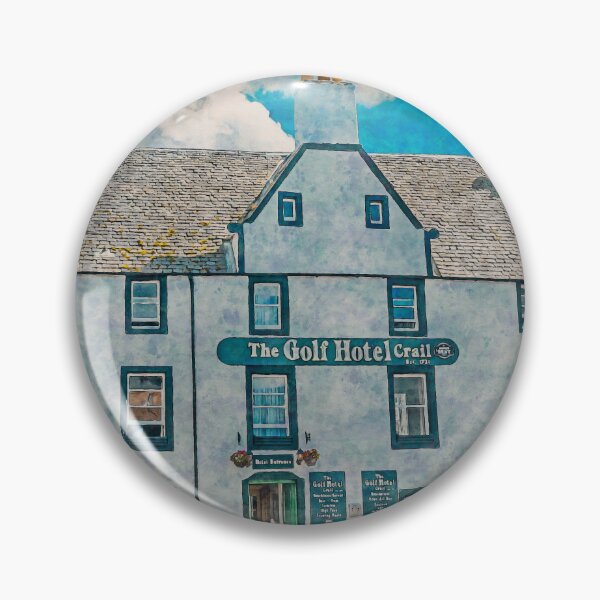 Item preview, Golf Hotel Crail Fife Scotland Watercolour Effect designed and sold by GG WALL ART.