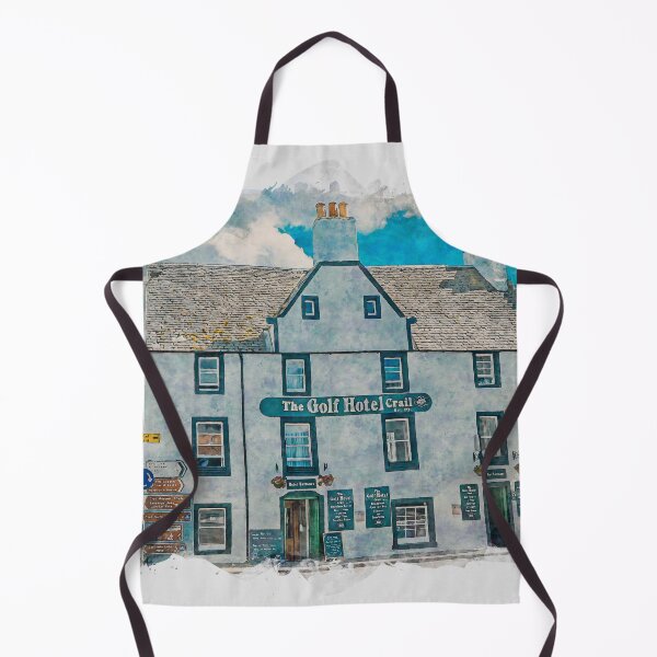 Item preview, Golf Hotel Crail Fife Scotland Watercolour Effect designed and sold by GG WALL ART.
