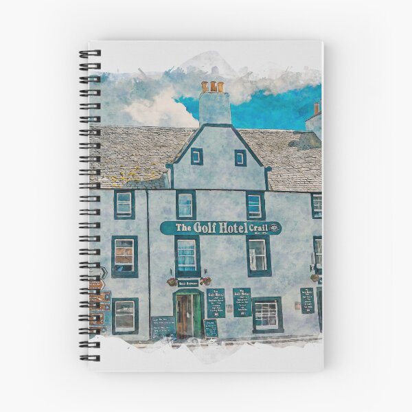 Item preview, Golf Hotel Crail Fife Scotland Watercolour Effect designed and sold by GG WALL ART.