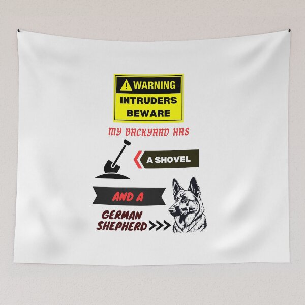 Item preview, My backyard has a German Shepherd designed and sold by PetPeeveDesigns.