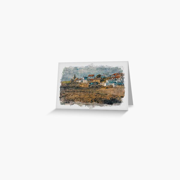 Item preview, St Monans In The East Neuk Of Fife Scotland Watercolour Effect designed and sold by GG WALL ART.