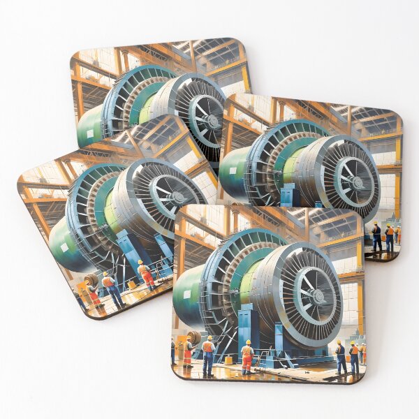 Item preview, Workers around industrial turbine designed and sold by BardamuLF.
