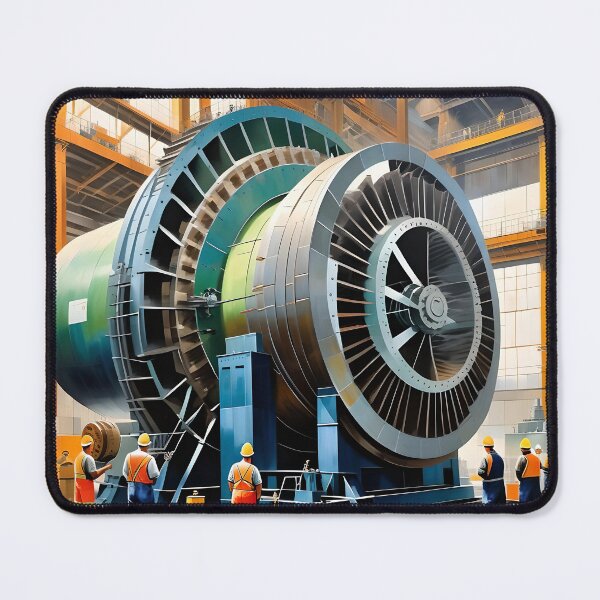Item preview, Workers around industrial turbine designed and sold by BardamuLF.