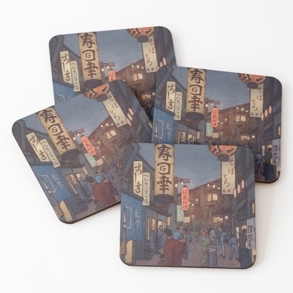 Item preview, Shinjuku at Nighttime, Japanese Woodblock designed and sold by gliyj.