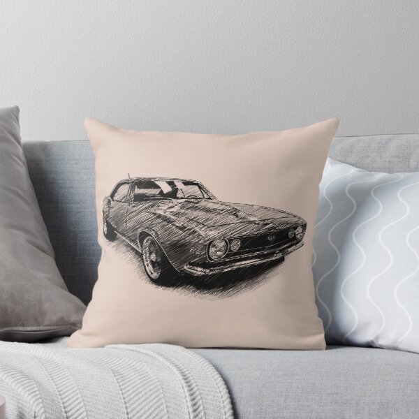 Item preview, Historical Vintage car retro car camaro 1967 sketch ss designed and sold by Szkicerka.