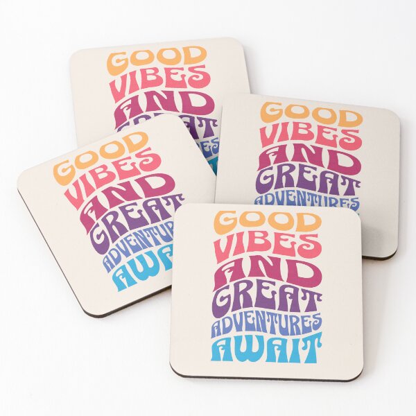 Item preview, Good Vibes and Great Adventures Await Groovy designed and sold by InspireHubWear.