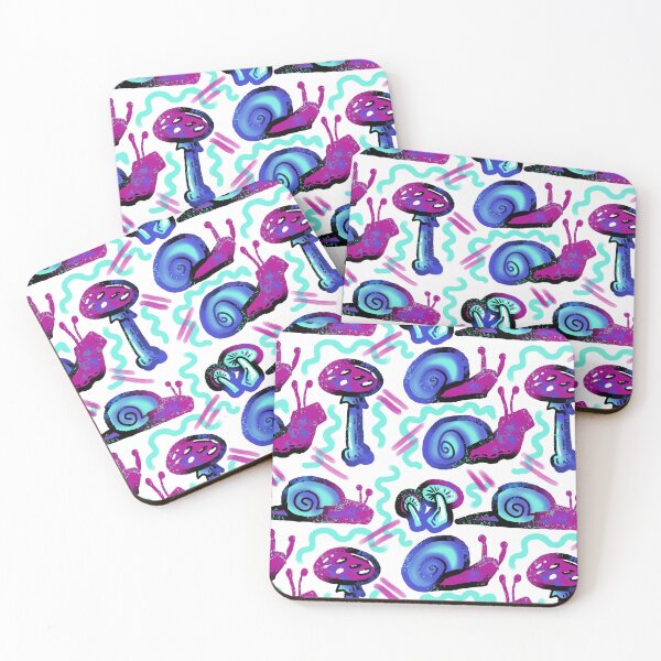 Item preview, Snail Mushroom Repeating Pattern designed and sold by Erin-tattoo.