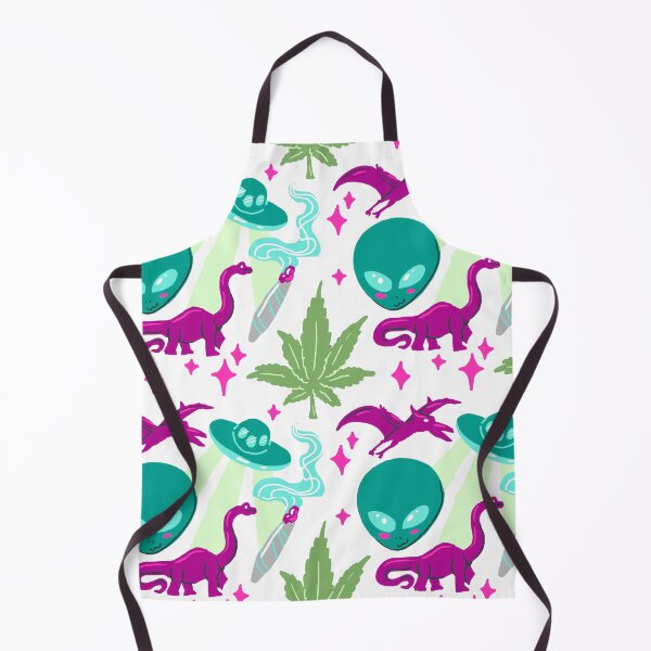 Item preview, Stoner Alien Repeating Pattern designed and sold by Erin-tattoo.