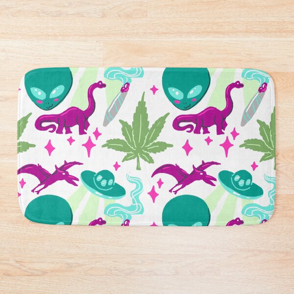 Item preview, Stoner Alien Repeating Pattern designed and sold by Erin-tattoo.