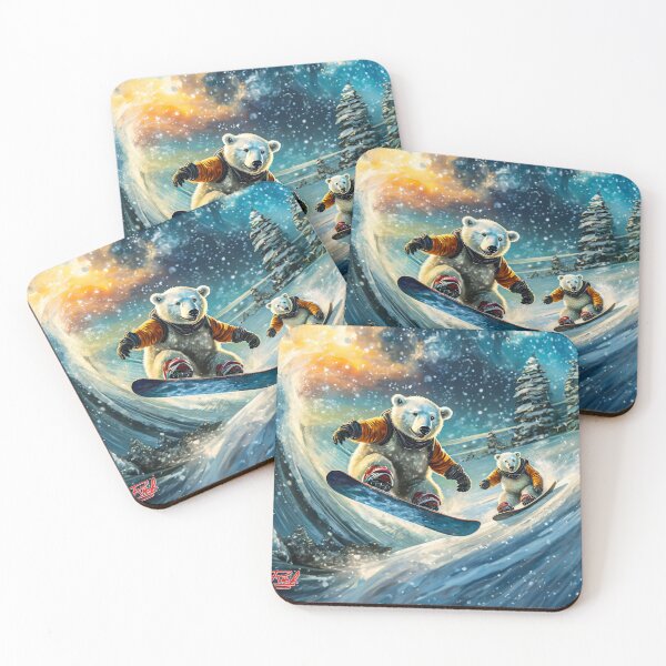 Item preview, Polar Bears On Snowboards Design By Rich AMeN Gill designed and sold by RichAMeNGill.