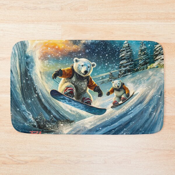 Item preview, Polar Bears On Snowboards Design By Rich AMeN Gill designed and sold by RichAMeNGill.