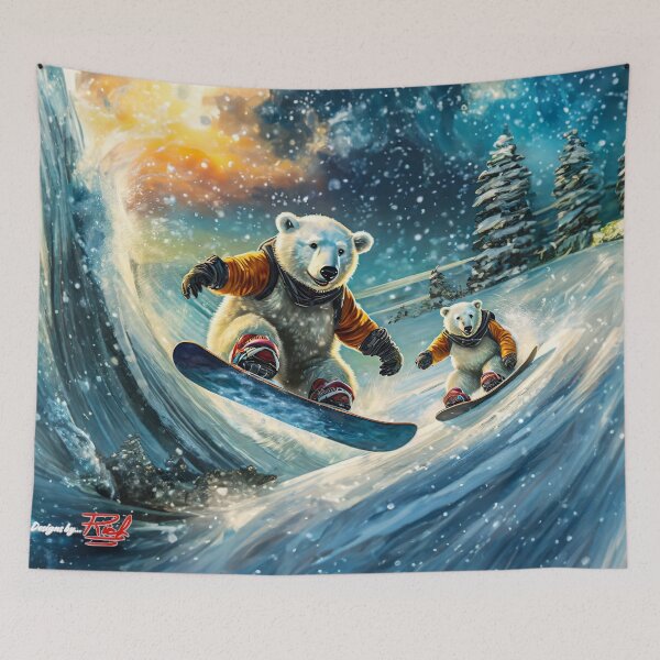 Item preview, Polar Bears On Snowboards Design By Rich AMeN Gill designed and sold by RichAMeNGill.