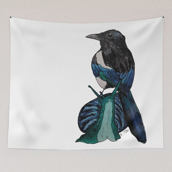 Item preview, Magpie & snail designed and sold by mimberart.