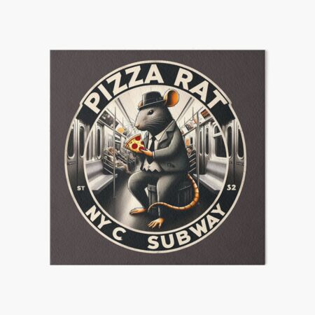 Artikel-Vorschau von Pizza Rat New York Subway NYC U-Bahn-Zug, designt und verkauft von MayaDelaye.