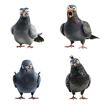 Artwork thumbnail, Fun With Pigeons by RENcraft