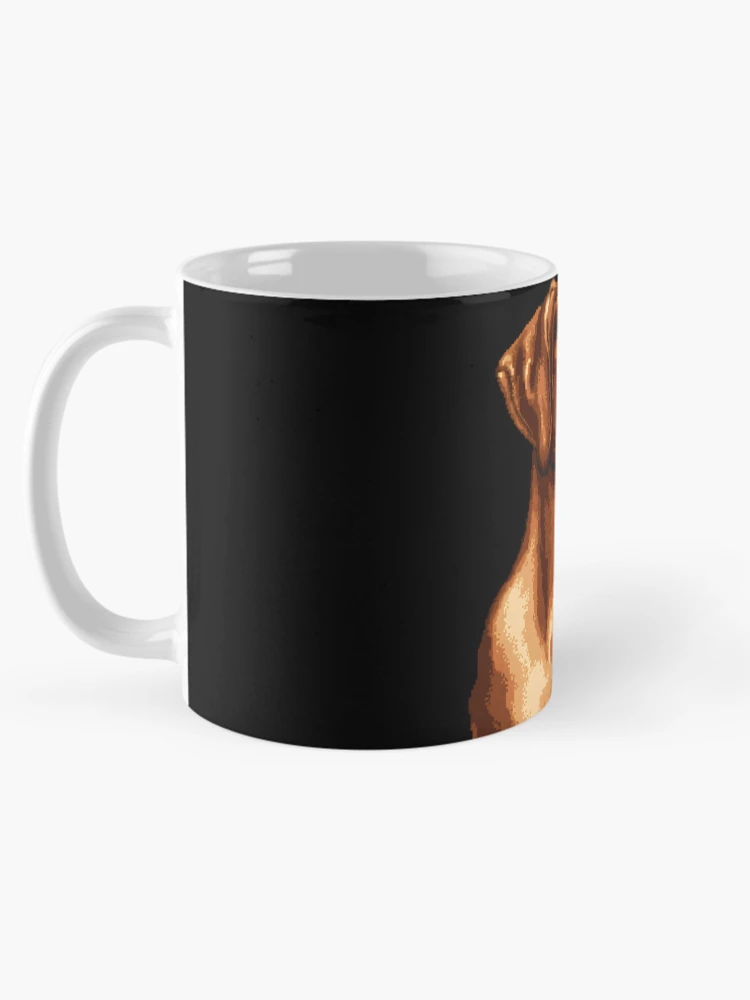 Thumbnail 5 von 6, Kaffeebecher, Pixel Rhodesian Ridgeback designt und verkauft von CUTEDOGGIEZ.