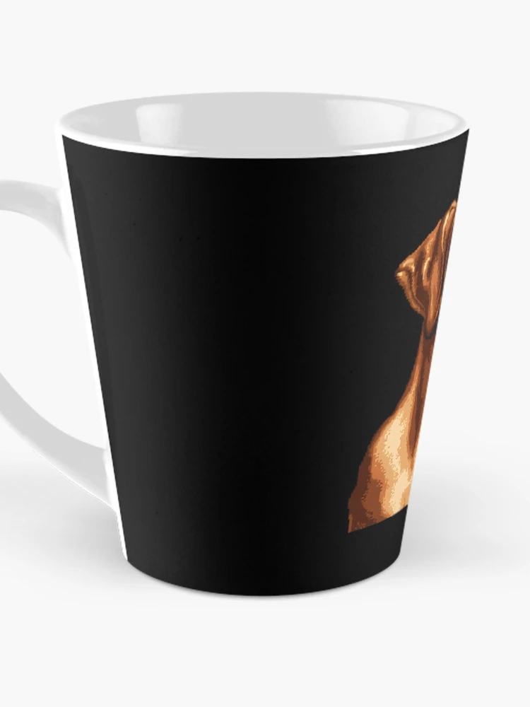 Thumbnail 3 von 4, Kaffeebecher, Pixel Rhodesian Ridgeback designt und verkauft von CUTEDOGGIEZ.