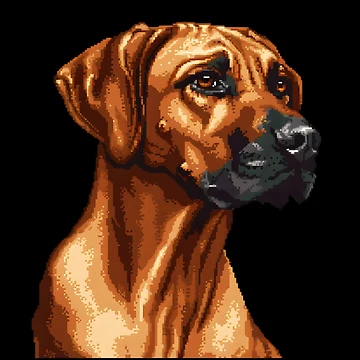 Artwork thumbnail, Pixel Rhodesian Ridgeback by CUTEDOGGIEZ