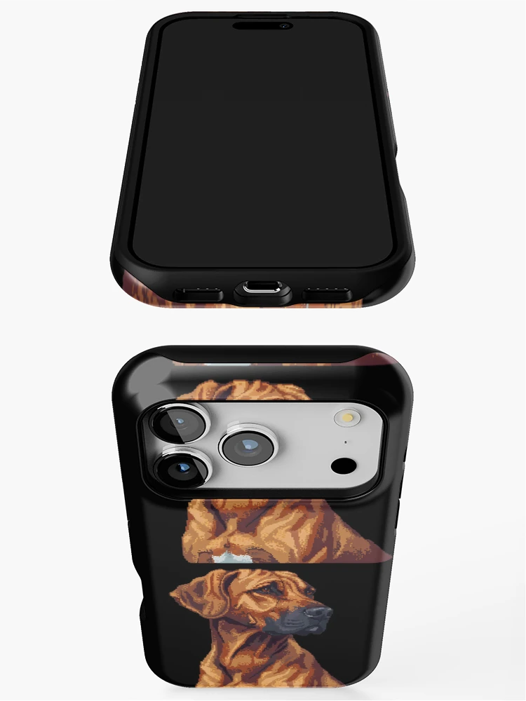 Thumbnail 3 of 4, iPhone Case, 16-bit Rhodesian Ridgeback designed and sold by CUTEDOGGIEZ.