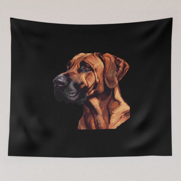 Item preview, 16-bit Pixel Art Rhodesian Ridgeback designed and sold by CUTEDOGGIEZ.