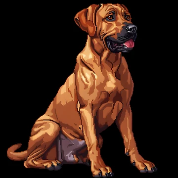 Imagen de la obra Pixel Portrait Rhodesian Ridgeback de CUTEDOGGIEZ