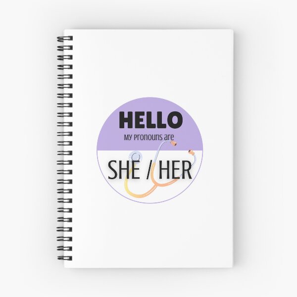 Item preview, Pronoun Badge for Healthcare Professionals | SHE/HER Purple designed and sold by TheFamilyVan.