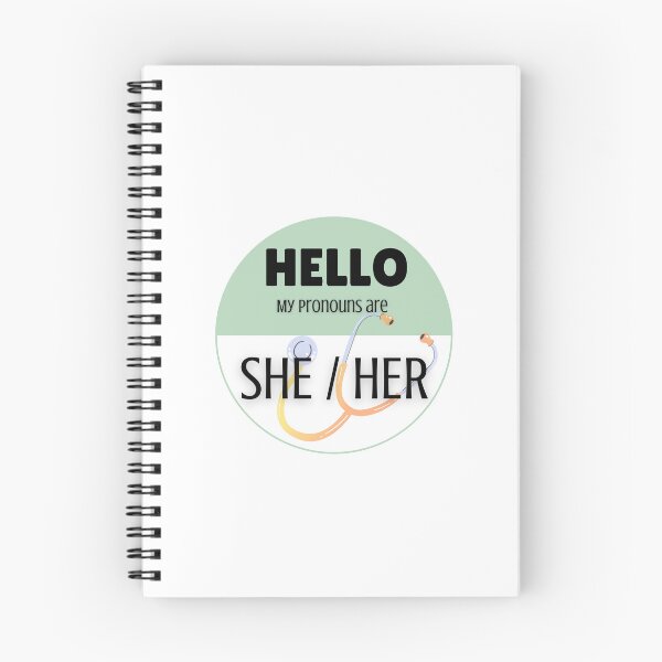 Item preview, Pronoun Badge for Healthcare Professionals | SHE/HER Green designed and sold by TheFamilyVan.