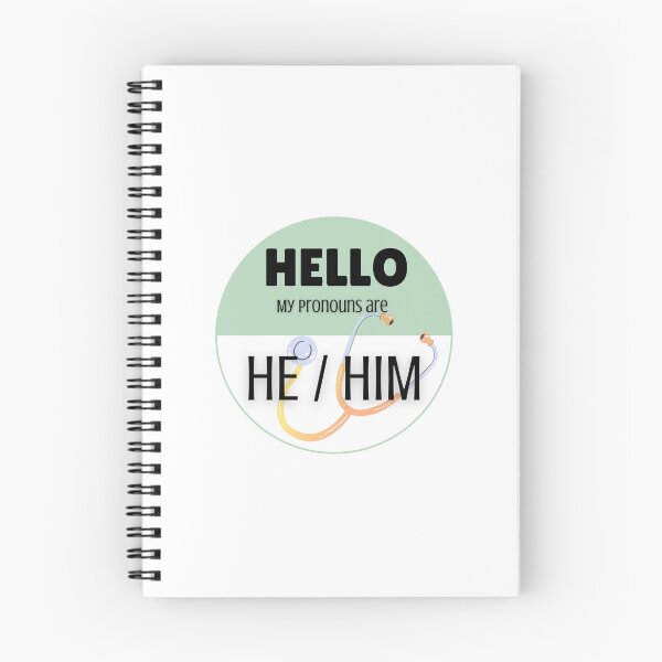 Item preview, Pronoun Badge for Healthcare Professionals | HE/HIM Green designed and sold by TheFamilyVan.