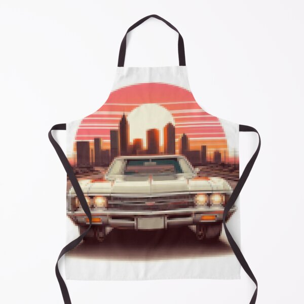 Item preview, 70s Chevrolet Impala Pixelart designed and sold by VintageCarsShop.