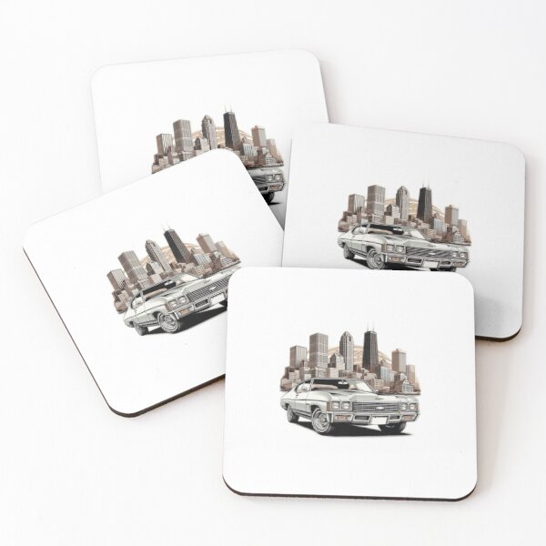 Item preview, 70s Chevrolet Impala Pixelart designed and sold by VintageCarsShop.