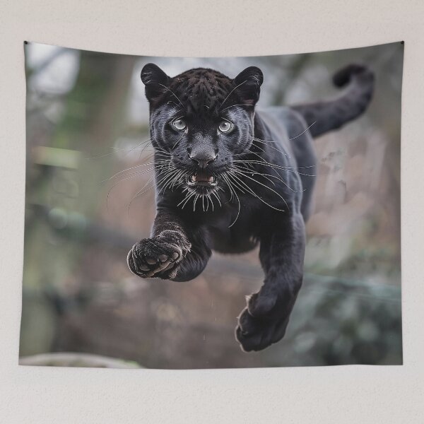Item preview, Cute panther jumping designed and sold by CatsAndDogs-TF.