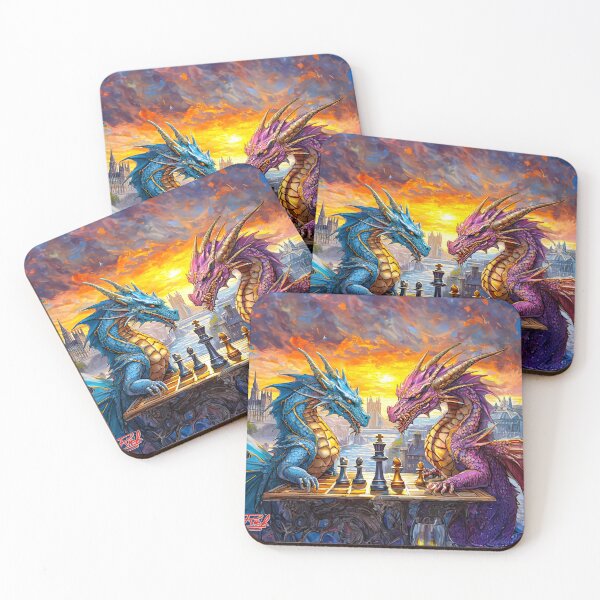 Item preview, Dragons Paying Chess In London Design by Rich AMeN Gill designed and sold by RichAMeNGill.