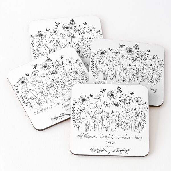Item preview, Dolly Parton Quote with Wild Flowers designed and sold by DollyDecal.