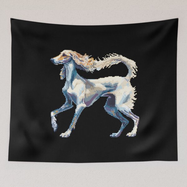 Item preview, 16-bit Pixel Art Saluki designed and sold by CUTEDOGGIEZ.