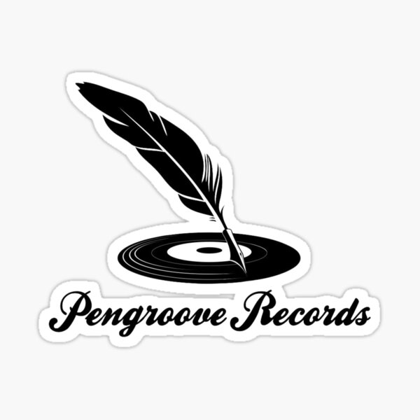 Pengroove Records Name Logo White Labeled Sticker