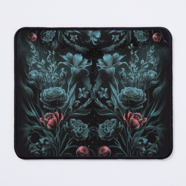 Item preview, Mysterious Garden Dark flower pattern, nature, pastel, floral, red, spring, pastel designed and sold by SSINAMOON.