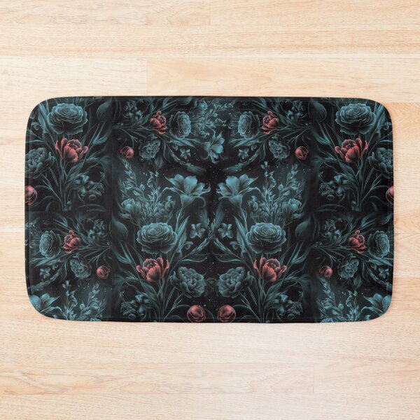 Item preview, Mysterious Garden Dark flower pattern, nature, pastel, floral, red, spring, pastel designed and sold by SSINAMOON.